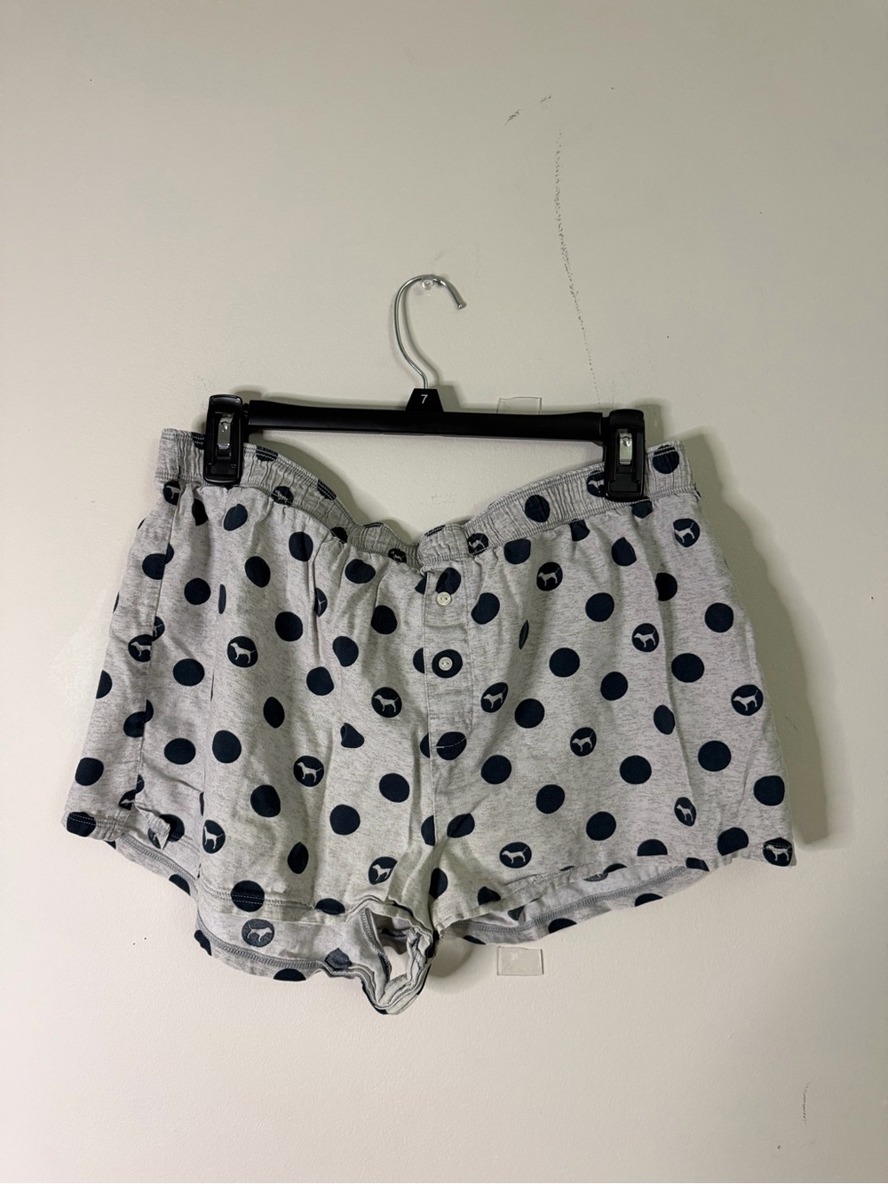 Victoria’s Secret Women’s Gray Polka Dot Lounge Shorts